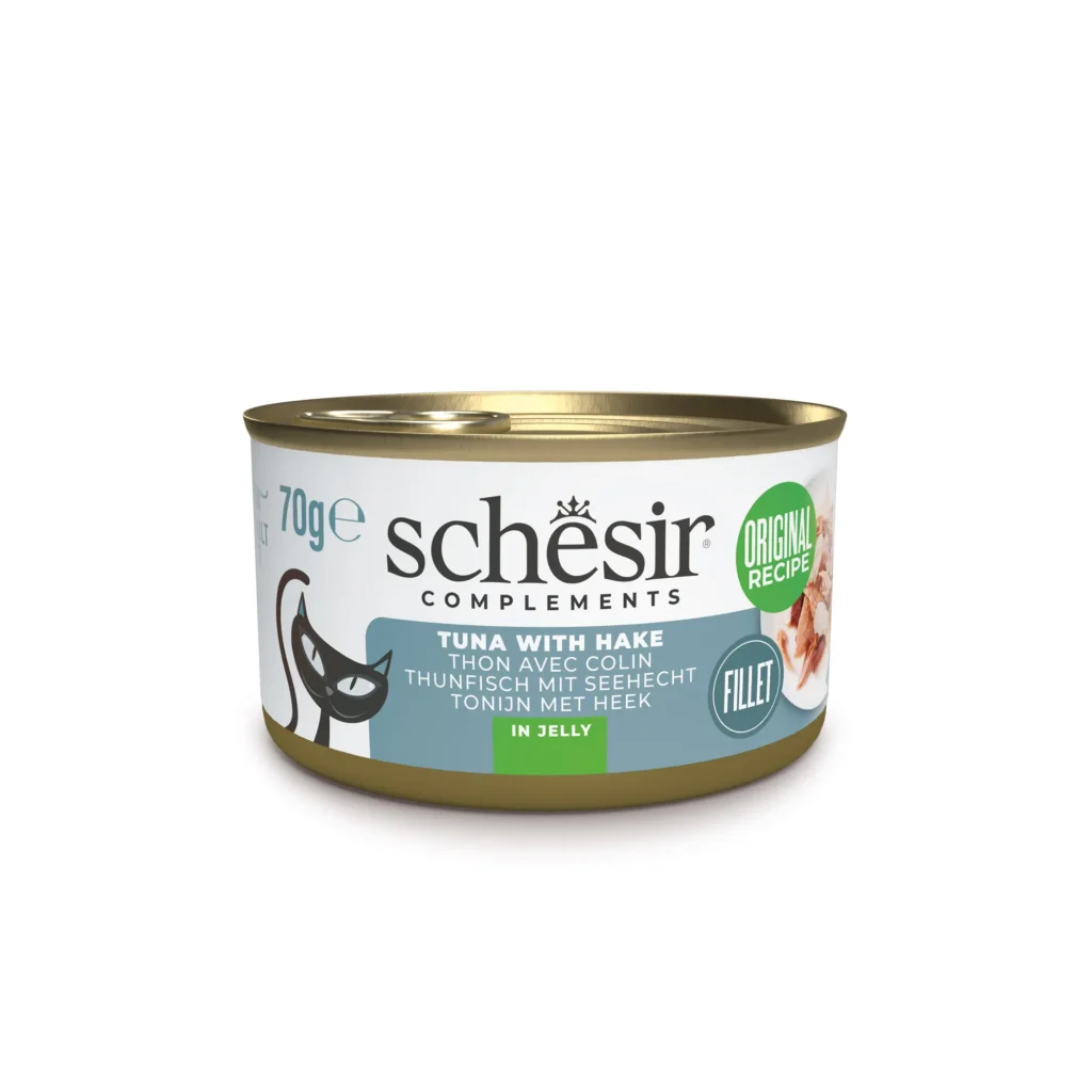 שזיר טונה עם הייק בג'לי 70 גרם (Schesir)