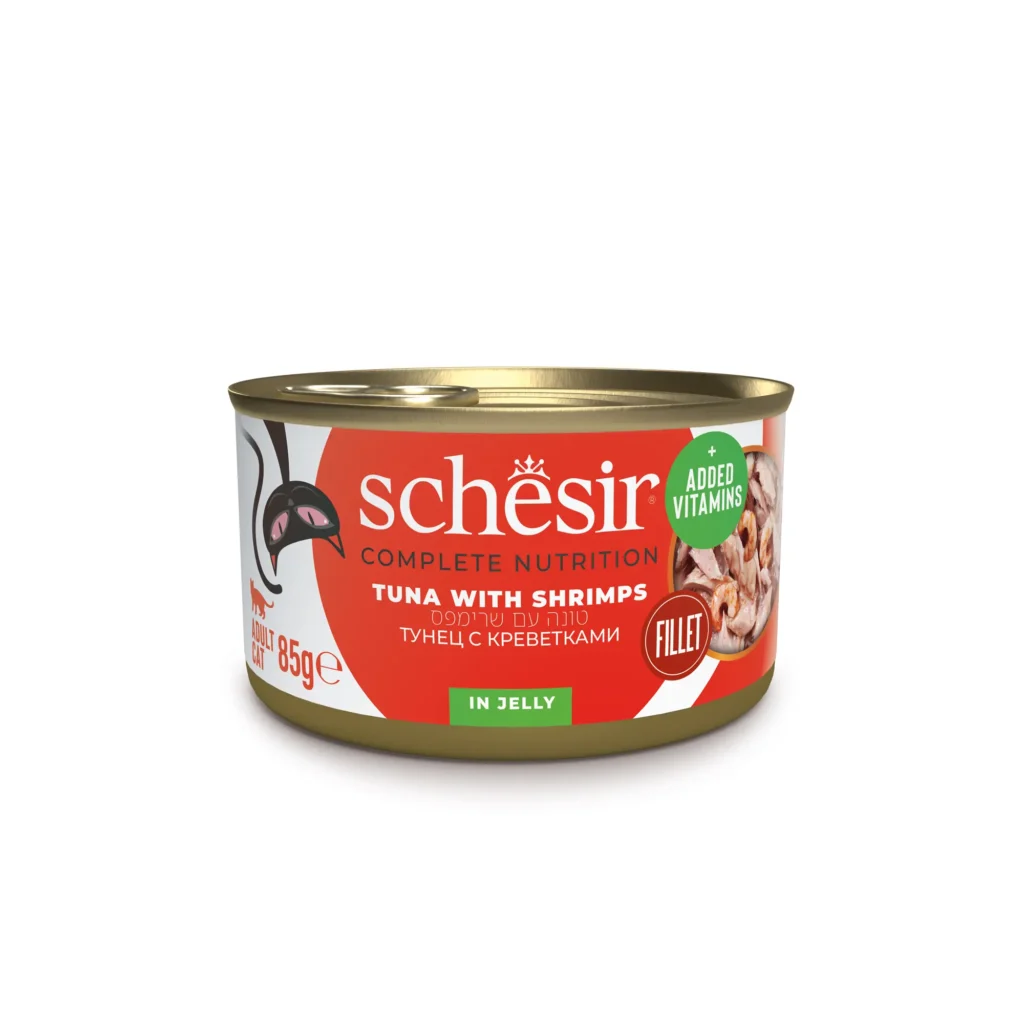 שזיר טונה עם שרימפס בג'לי 85 גרם (Schesir)