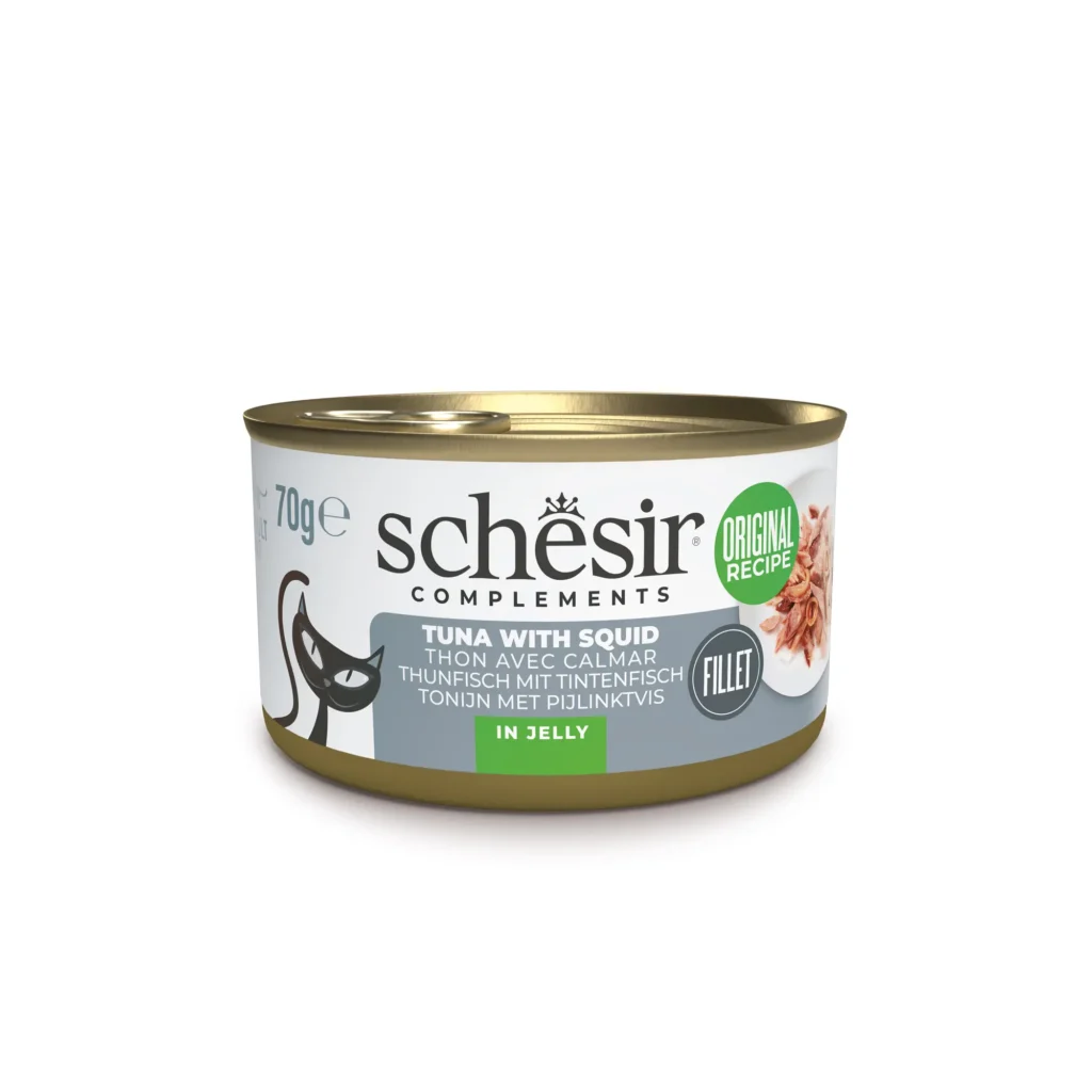 שזיר טונה עם קלמארי בג'לי 70 גרם (Schesir)