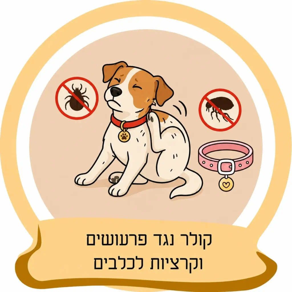 קולר נגד פרעושים וקרציות לכלבים כחלק מקטגוריית קולרים נגד פרעושים וקרציות לכלבים באתר חבר נאמן.