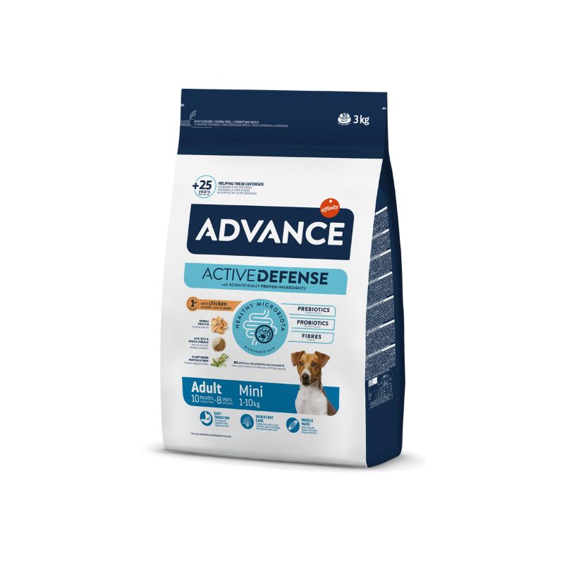 אדוונס עוף לכלב בוגר גזע קטן 3 ק"ג Advance Adult Mini