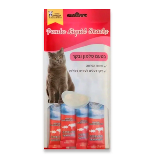 פנדה שלוקים סלמון ובקר לחתול 60 גרם