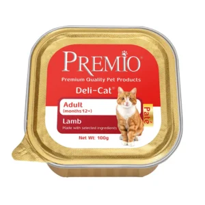 מעדן פרמיו פטה לחתול בוגר כבש 100 גרם