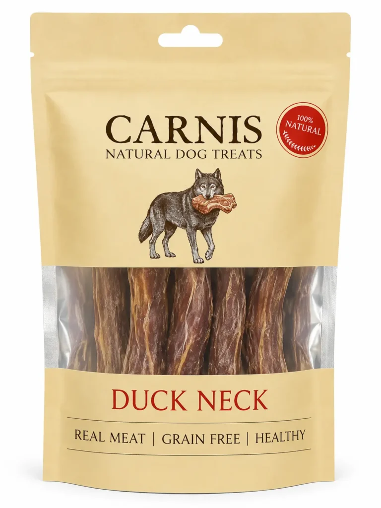 חטיף צוואר ברווז יבש לכלבים Carnis 100 גרם