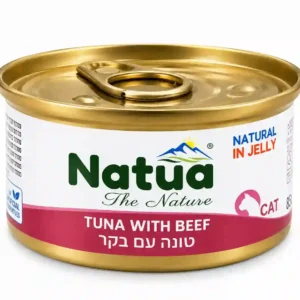 נטואה מעדן לחתול טונה עם בקר 85 גרם - NATUA