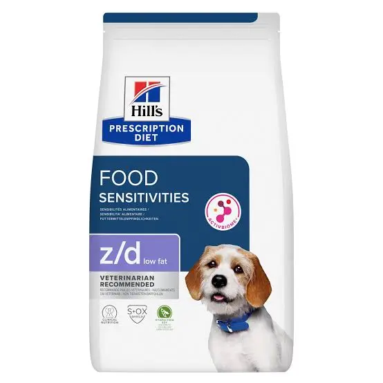 הילס Z/D Low Fat מזון רפואי היפואלרגני דל שומן לכלבים 10 ק"ג